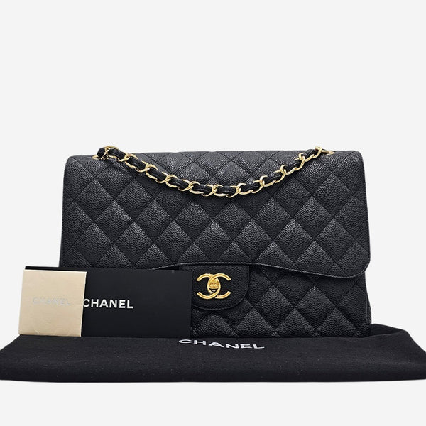 LARGE SORT CAVIAR CLASSIC DOUBLE FLAP