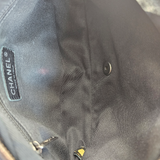 MEDIUM METALLIC GREY CAVIAR EASY FLAP