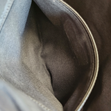 MEDIUM METALLIC GREY CAVIAR EASY FLAP
