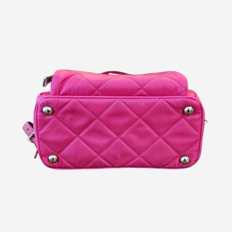 fuchsia nylon rygsæk
