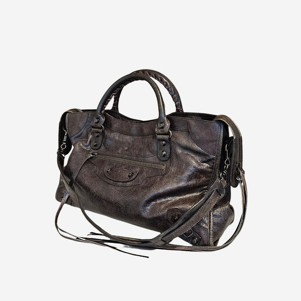 Mørkebrun city bag
