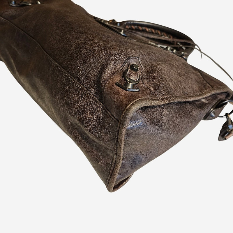 Mørkebrun city bag