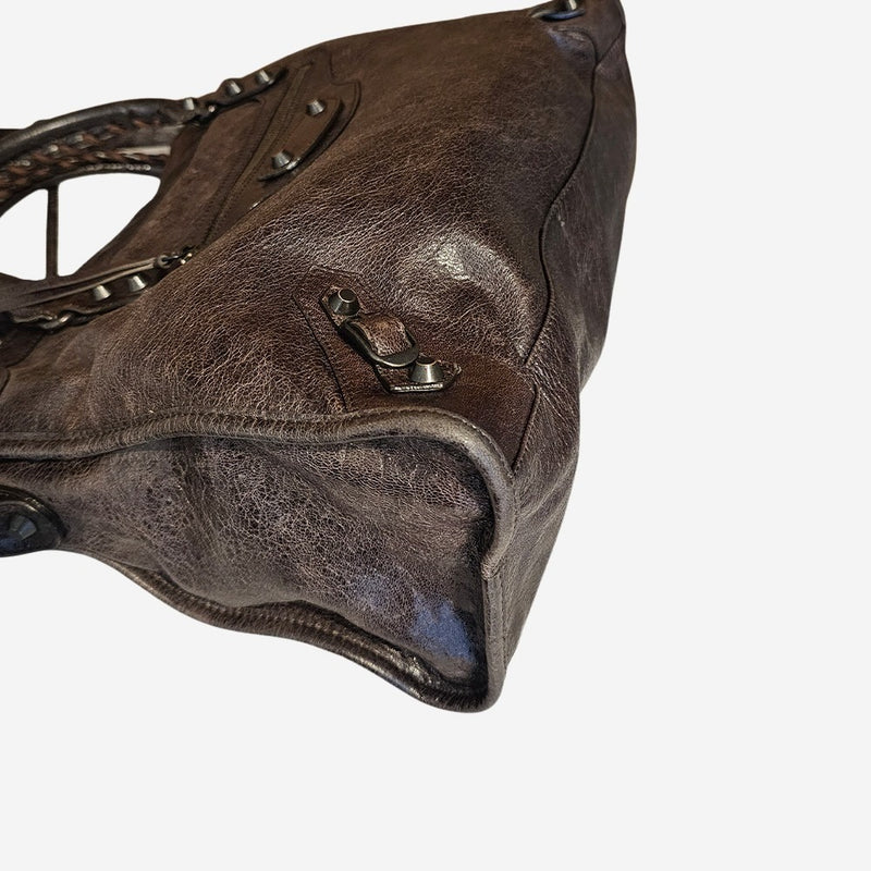 Mørkebrun city bag
