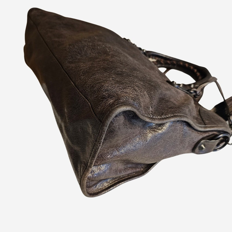 Mørkebrun city bag