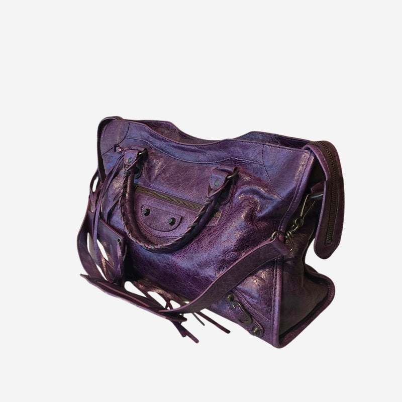 mørklilla CITY BAG