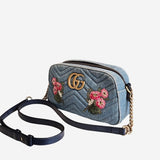 Blå denim GG marmont Small