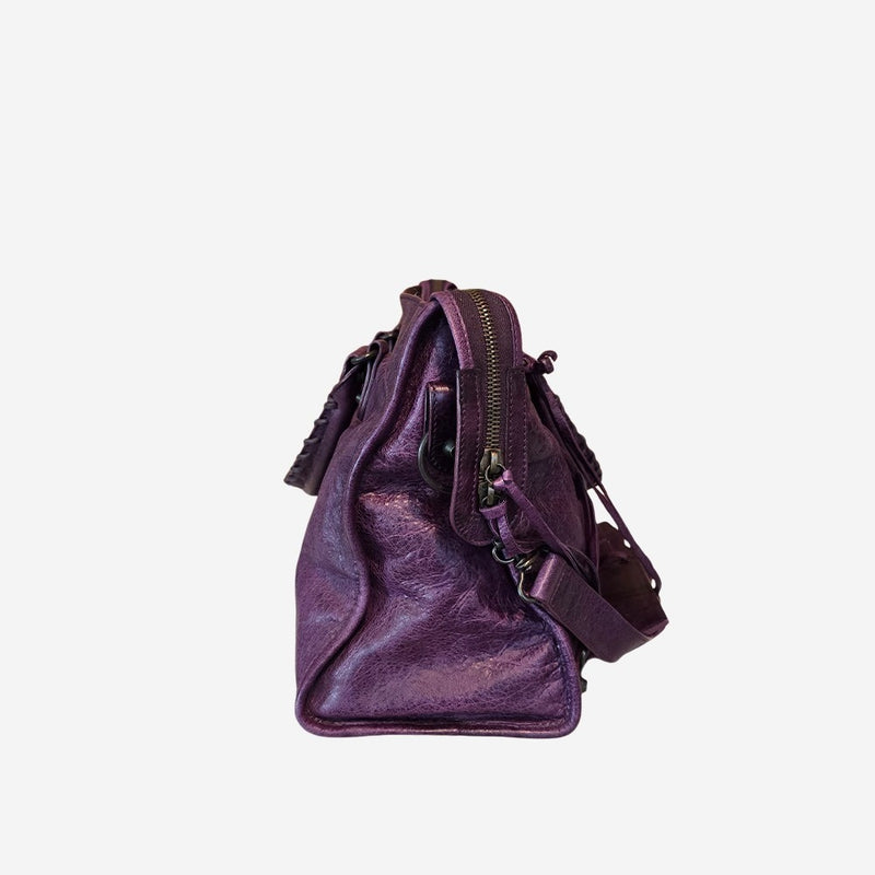 mørklilla CITY BAG