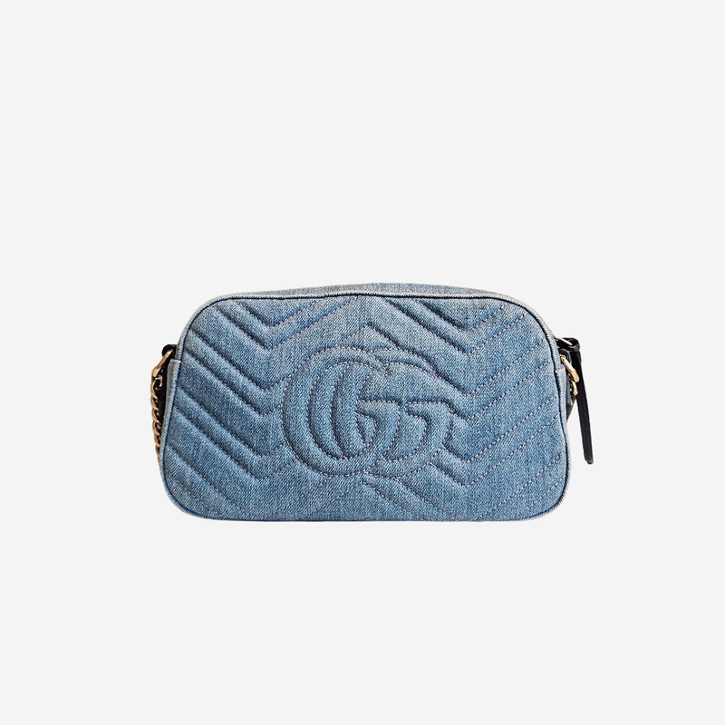 Blå denim GG marmont Small
