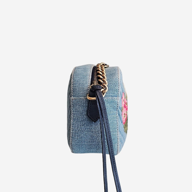 Blå denim GG marmont Small