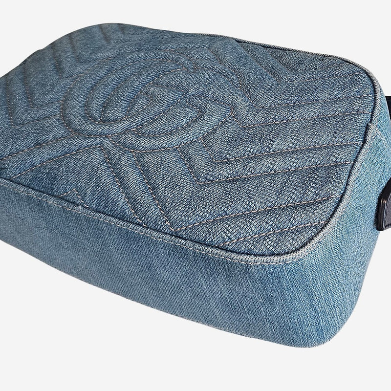 Blå denim GG marmont Small