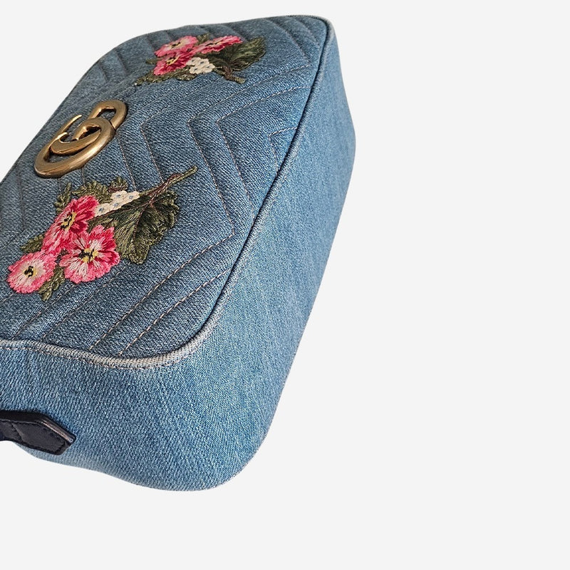 Blå denim GG marmont Small