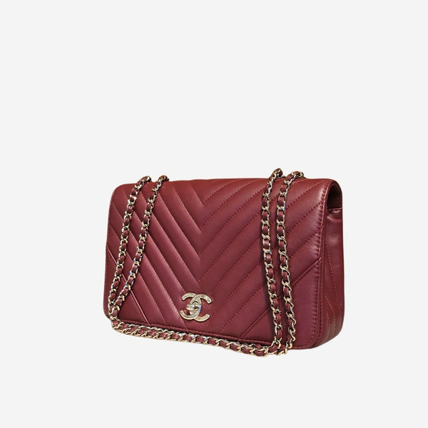 Chevron bordeaux full flap