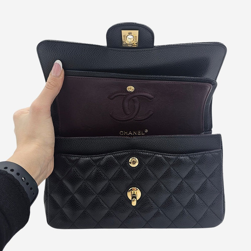 CAVIAR SMALL CLASSIC DOUBLE FLAP