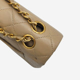 Beige CLASSIC DOUBLE FLAP SMALL
