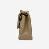 Beige CLASSIC DOUBLE FLAP SMALL