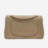 Beige CLASSIC DOUBLE FLAP SMALL