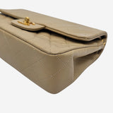Beige CLASSIC DOUBLE FLAP SMALL