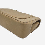 Beige CLASSIC DOUBLE FLAP SMALL