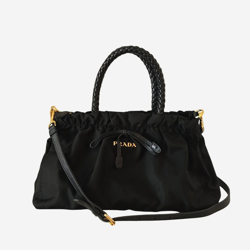 Nylon bow crossbody