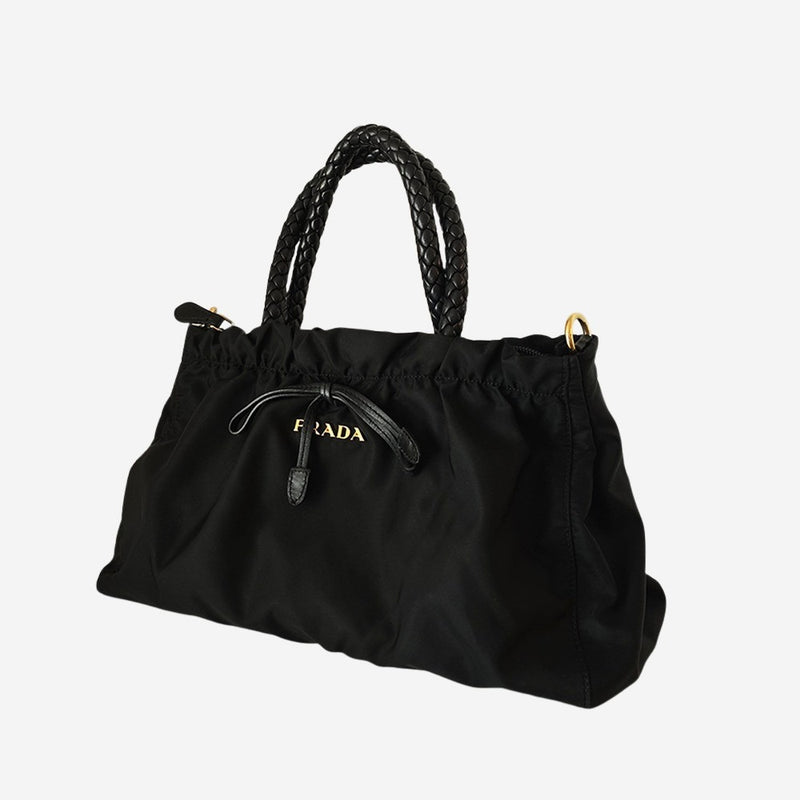 Nylon bow crossbody