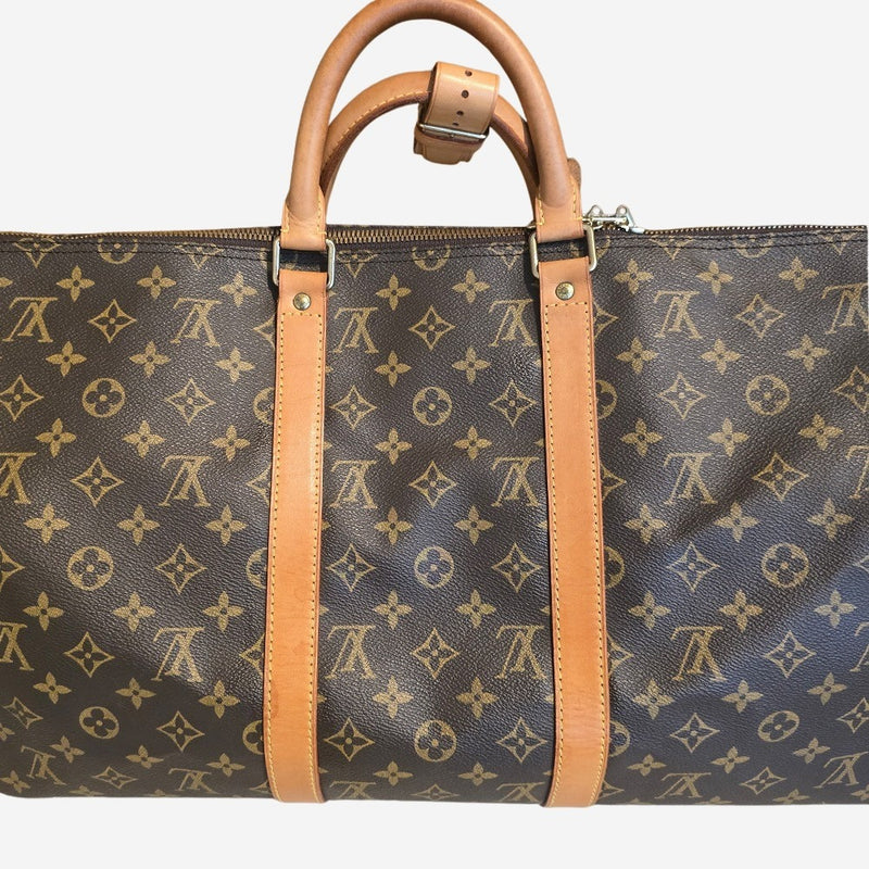 MONOGRAM CANVAS KEEPALL BANDOULIERE 50