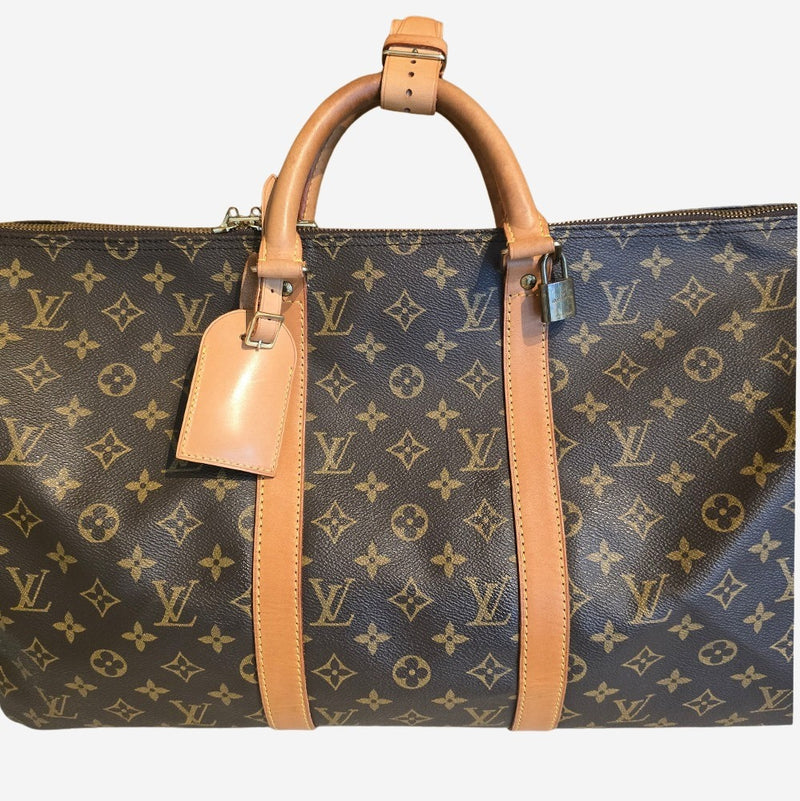 MONOGRAM CANVAS KEEPALL BANDOULIERE 50