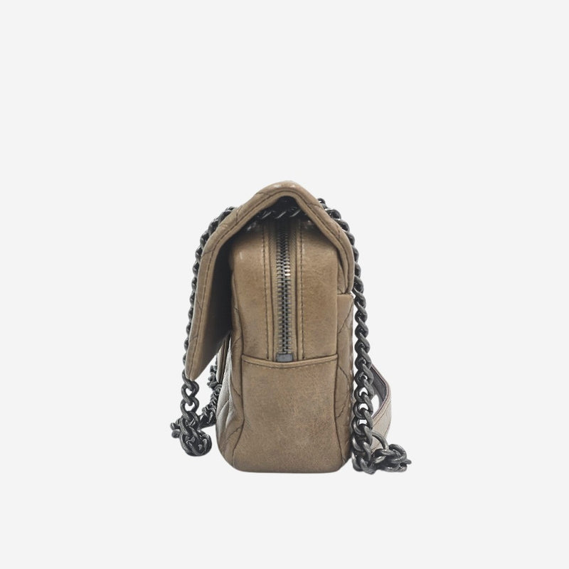 MEDIUM Aged calfskin EASY FLAP BAG