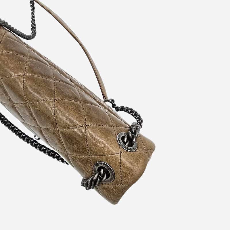 MEDIUM Aged calfskin EASY FLAP BAG