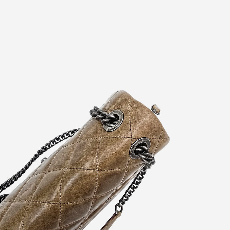 MEDIUM Aged calfskin EASY FLAP BAG