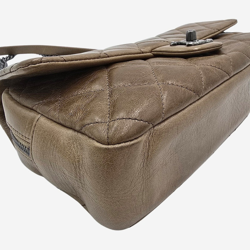 MEDIUM Aged calfskin EASY FLAP BAG