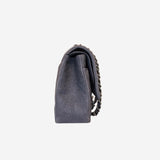 GRÅ AGED NUBUCK CLASSIC DOUBLE FLAP MEDIUM