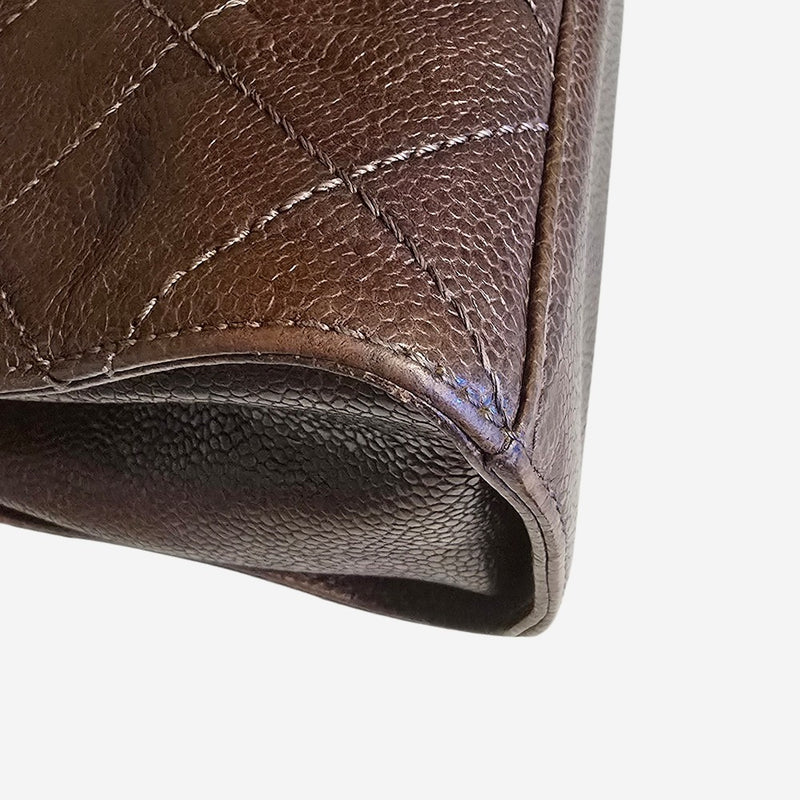 Medium aged Caviar Single Flap