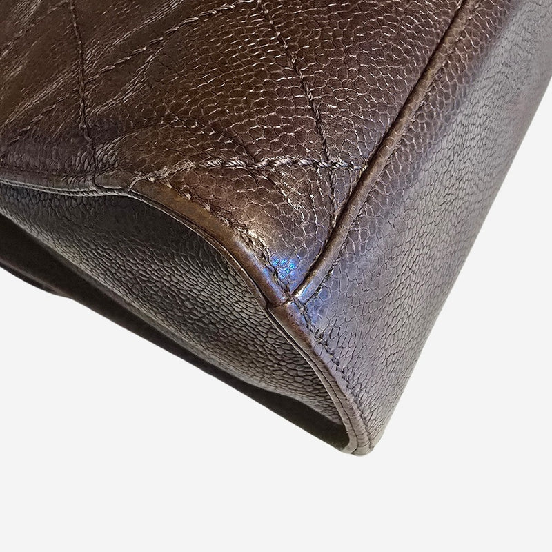 Medium aged Caviar Single Flap