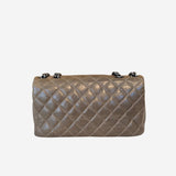 Aged calfskin nameplate full flap