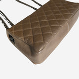 Aged calfskin nameplate full flap
