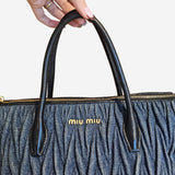 Denim 2-way handbag