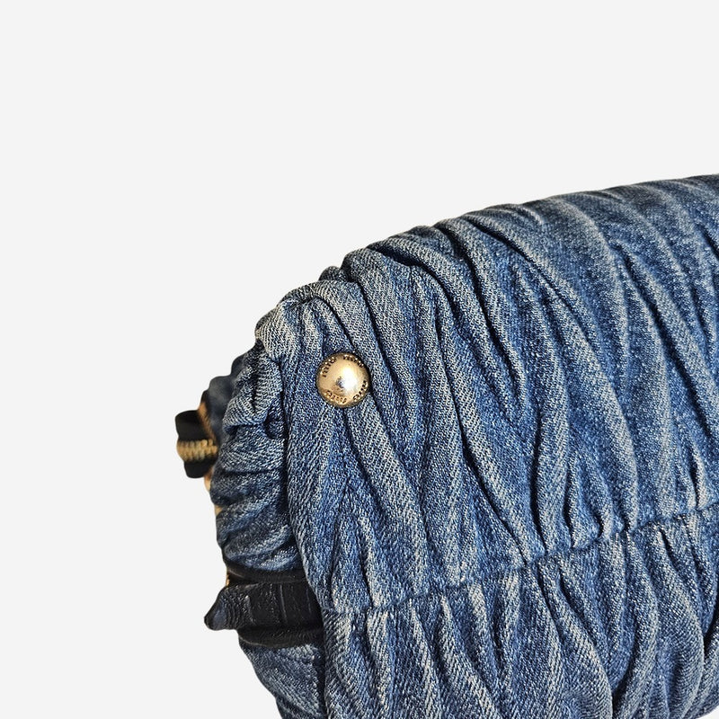 Denim 2-way handbag