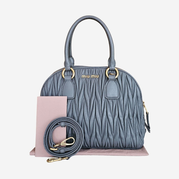 Grå Matelassé Nappa 2-way handbag