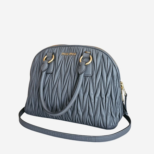 Grå Matelassé Nappa 2-way handbag