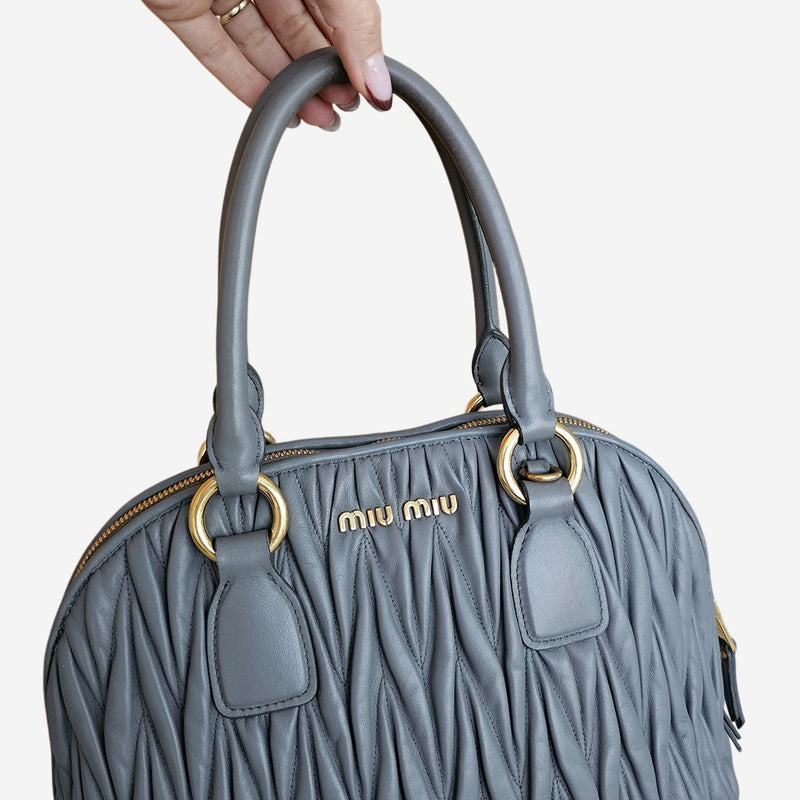 Grå Matelassé Nappa 2-way handbag