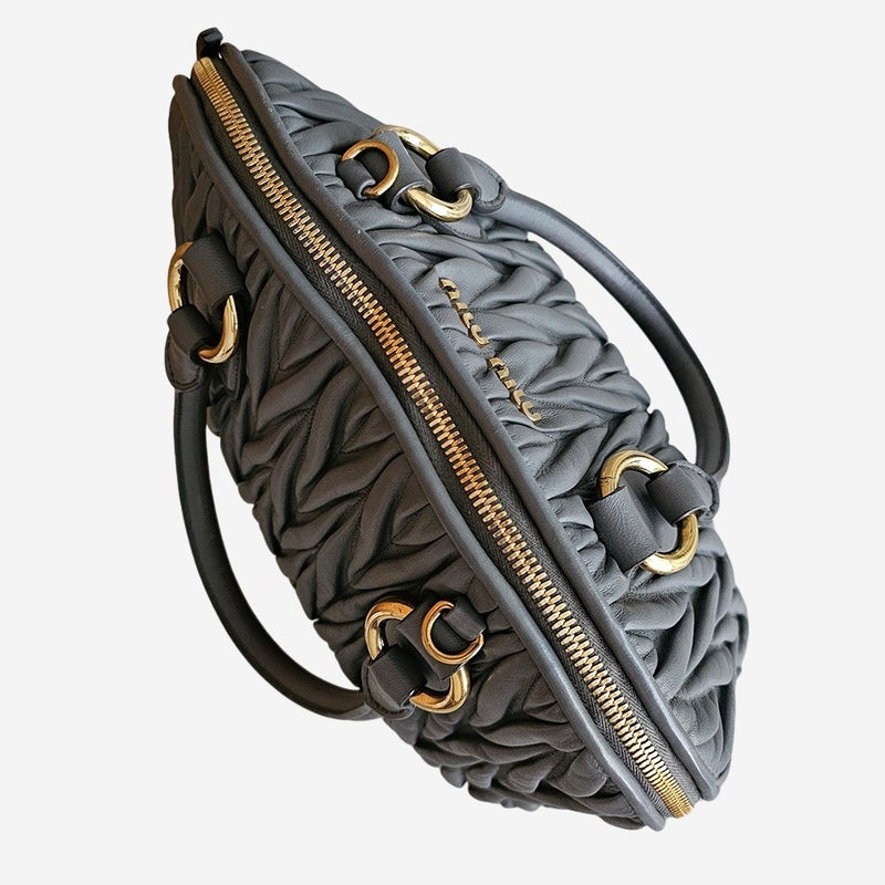 Grå Matelassé Nappa 2-way handbag