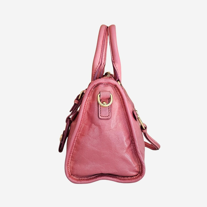 Gammel rosa Satchel Vitello 2-way