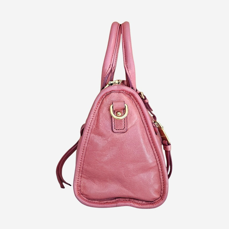 Gammel rosa Satchel Vitello 2-way