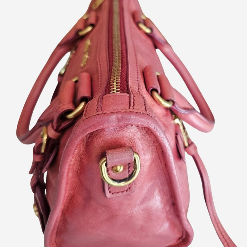 Gammel rosa Satchel Vitello 2-way