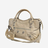 Beige Giant Hardware City Bag
