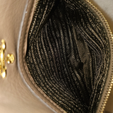 Beige 2-way handbag