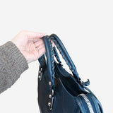 Navy metalic edge City bag
