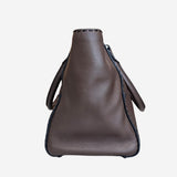 Brun Stitched Twin Pocket Tote