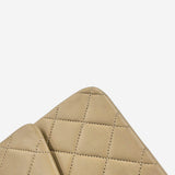 BEIGE CLASSIC DOUBLE FLAP MEDIUM