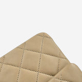 BEIGE CLASSIC DOUBLE FLAP MEDIUM